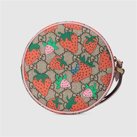 gg wrist wallet with gucci strawberry print|Gucci Wallets for Women .